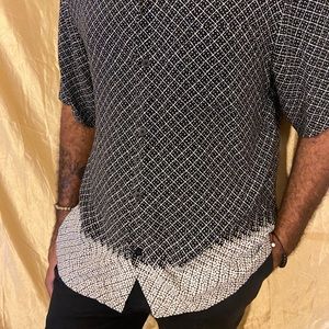 Black and white Liz Claiborne short sleeve shirt